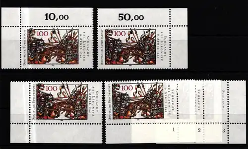 BRD 1511 postfrisch Ecke 1-4, FN 1-3 #IZ828