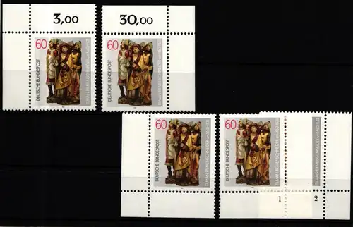 BRD 1099 postfrisch Ecke 1-4, FN 1-2 #IZ954