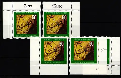 BRD 1114 postfrisch Ecke 1-4, FN 1-2 #IZ964