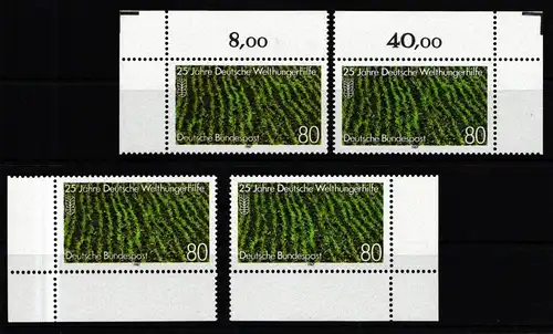 BRD 1345 postfrisch Ecke 1-4, FN 0 #IZ878