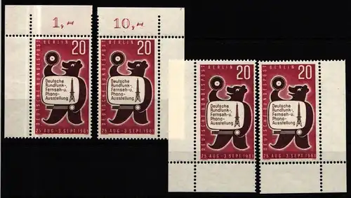 Berlin 217 postfrisch Ecke 1-4, FN 0 #JB612