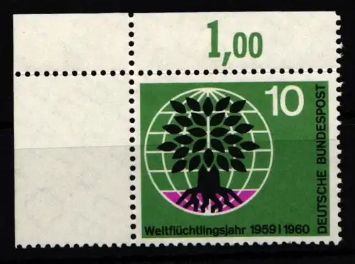 BRD Bund 326 postfrisch als Eckrand #IY769