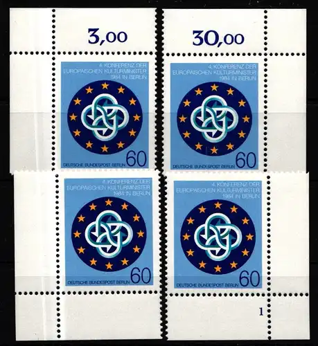 Berlin 721 postfrisch Ecken nicht ganz komplett #JB732