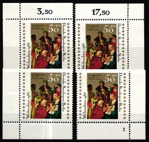 Berlin 749 postfrisch Ecken nicht ganz komplett #JB728