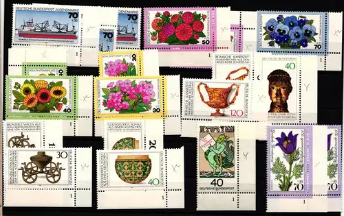 BRD Lot postfrisch Ecken und Formnummern 20 Stck. #JC795