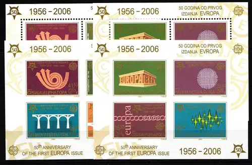 Jugoslawien Block 59A-60A und Block 59B-60B postfrisch #JG856