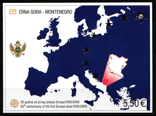 Montenegro Block 3 postfrisch Cept #JG847
