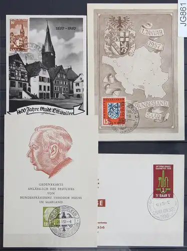 Saarland Lot gestempelt auf Karte oder Brief #JG861