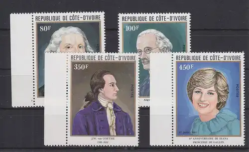 Elfenbeinküste 719-722 postfrisch 15. Mai Jahrestage, MNH #GE246