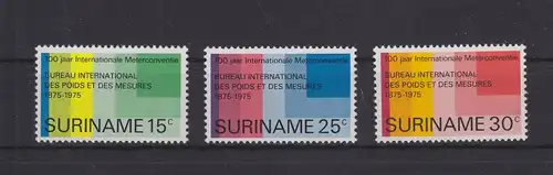 Suriname 695-697 postfrisch internationale Meterkonvention #GE385