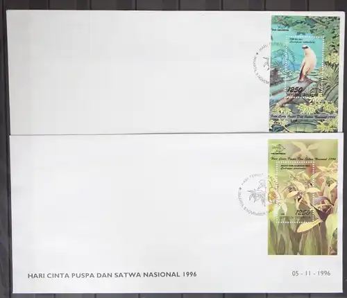 Indonesien Block 114-115 gestempelt als FDC, Tiere #GD840