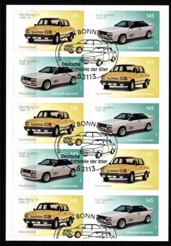 BRD Bund FB 76 gestempelt Folienblatt #JN118