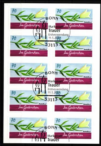 BRD Bund FB 68 gestempelt Folienblatt #JN126