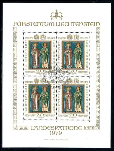 Liechtenstein Kleinbogen 734 gestempelt Heilige #JJ661