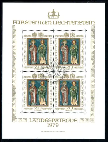 Liechtenstein Kleinbogen 734 gestempelt Heilige #JJ661