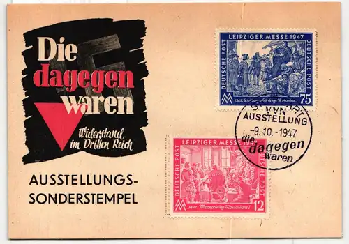 Alliierte Besetzung 965-966 PFVI auf Ausstellungskarte Wiederstand #JN673