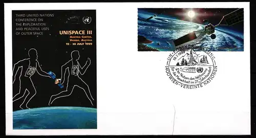 Vereinte Nationen Wien 291 gestempelt als FDC "Raumfahrt" #JK779
