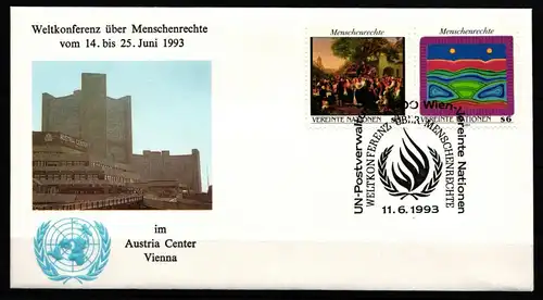 Vereinte Nationen Wien 150-151 gestempelt als FDC #JK788