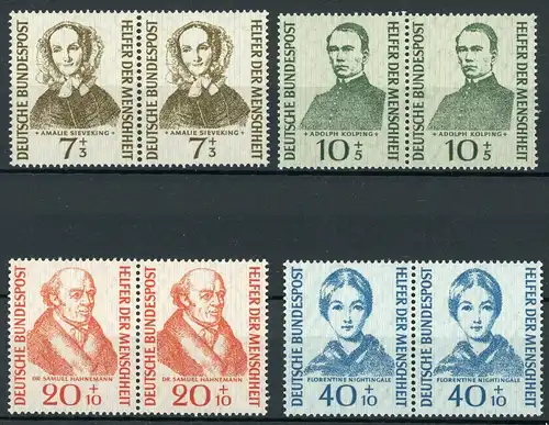 BRD Bund 222-224 postfrisch waagerechte Paare #GX013