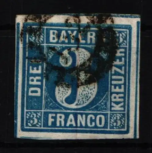 Bayern 2 Typ II gestempelt breitrandig #JN687