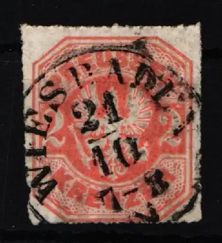 Preußen 23 gestempelt leichte Mängel, signiert Hoffmann #JN758