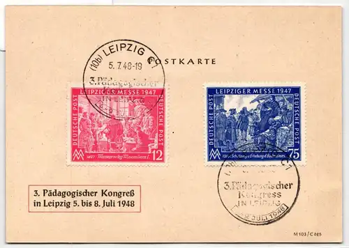 Alliierte Besetzung 965-966 auf Ausstellungskarte Pädagogischer Kongress #JO230