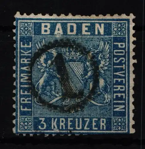 Baden 10 gestempelt Uhrrad 1, Mängel #JO271