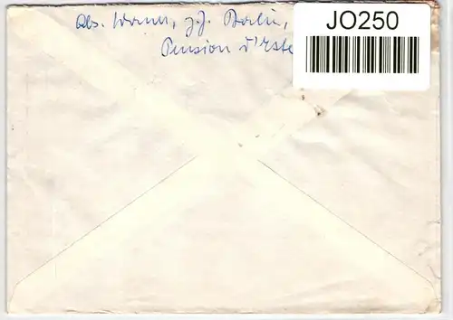 Berlin 157 auf Brief als Einzelfrankatur portogerecht #JO250