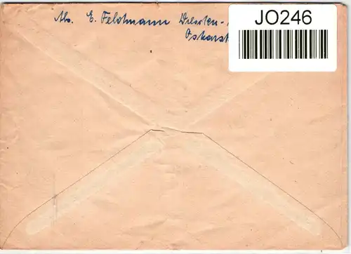 SBZ 54 auf Brief als Einzelfrankatur portogerecht #JO246