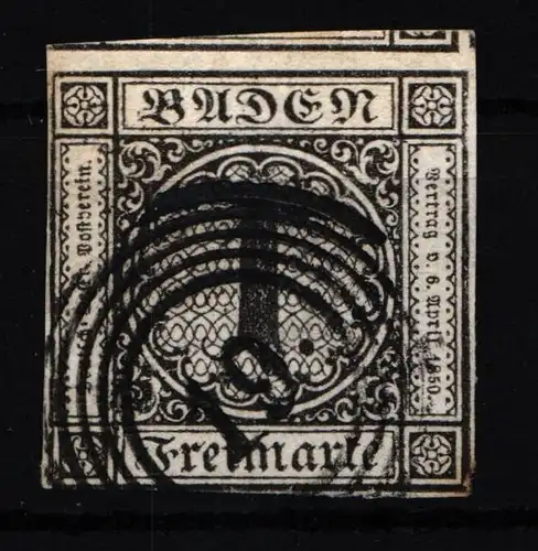 Baden 5 gestempelt N5 19 "Bruchsal" #JO279