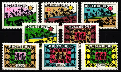 Mocambique 594-601 mit Falz #JO137