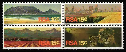Südafrika Portomarken 484-487 postfrisch als Viererblock #JO187