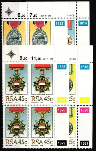 Südafrika 661-664 postfrisch als Viererblock mit Eckrand #JO459