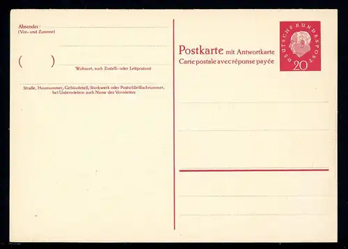 Bund Ganzsache P 40 ungebraucht #JO936