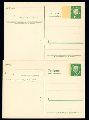 Bund Ganzsache P 45 I+II ungebraucht #JO935