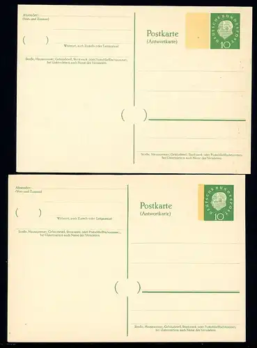 Bund Ganzsache P 45 I+II ungebraucht #JO935