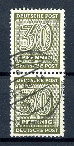 SBZ West-Sachsen senkr. Paar 135 X za gestempelt Kurzbefund Schulz #JO882