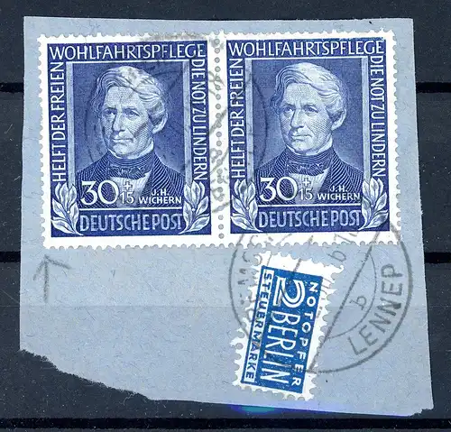 Bund waag. Paar 120 Briefstück #JO897