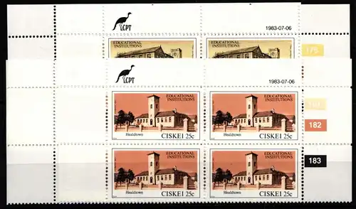 Ciskei 43-46 postfrisch als Viererblock mit Eckrand #JO522