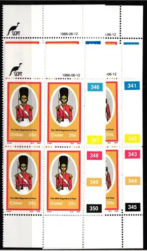 Ciskei 98-101 postfrisch als Viererblock mit Eckrand #JO534