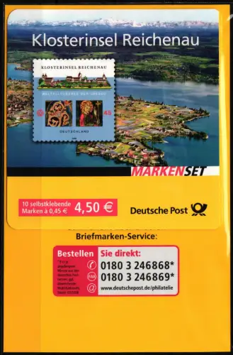 BRD Bund MH 71 II SB db postfrisch Geblisterte MH mit Aufkleber D #HB674