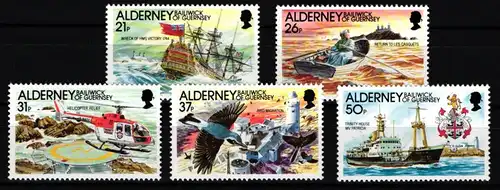 Alderney 49-53 postfrisch Schifffahrt #JH482