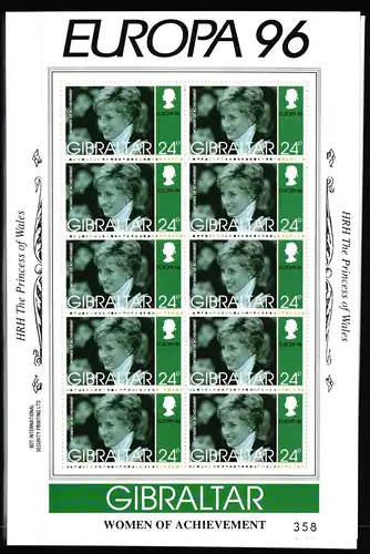 Gibraltar 755-758 postfrisch Kleinbogensatz / Königshaus #JH577