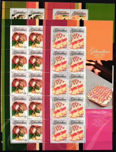 Gibraltar 112-1125 postfrisch Kleinbogensatz / Gastronomie #JH617