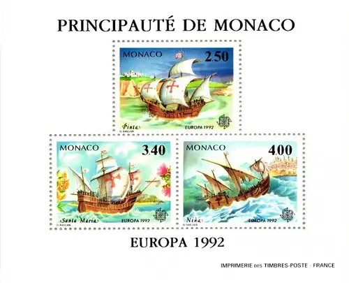 Monaco 2070-2072 postfrisch als Sonderdruck gezähnt, Cept #JI366