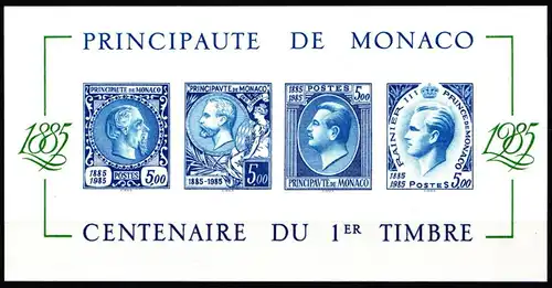 Monaco Block 31 postfrisch ungezähnt auf Kartonpapier ohne Aufdruck #JI389