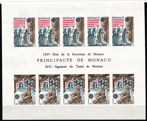 Monaco Block 19 postfrisch ungezähnt, Cept #JI395