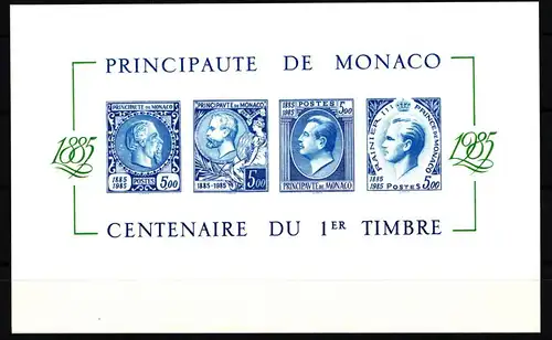 Monaco Block 31 postfrisch ungezähnt auf Kartonpapier, Übergröße #JI390