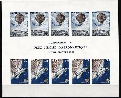 Monaco Block 23 postfrisch ungezähnt, Cept #JI396