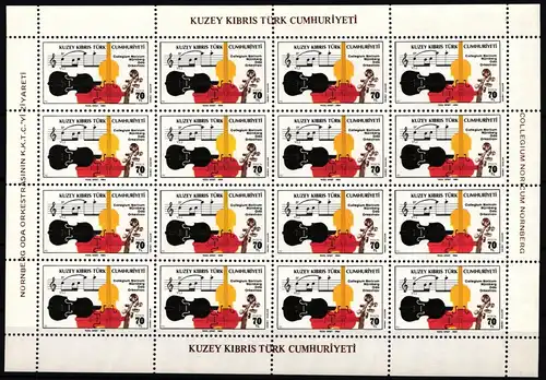 türk. Zypern 155 postfrisch als Kleinbogen #JI448